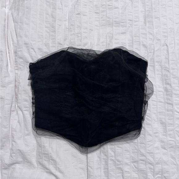 Zara Black Sheer Bustier Top - Picture 3 of 3